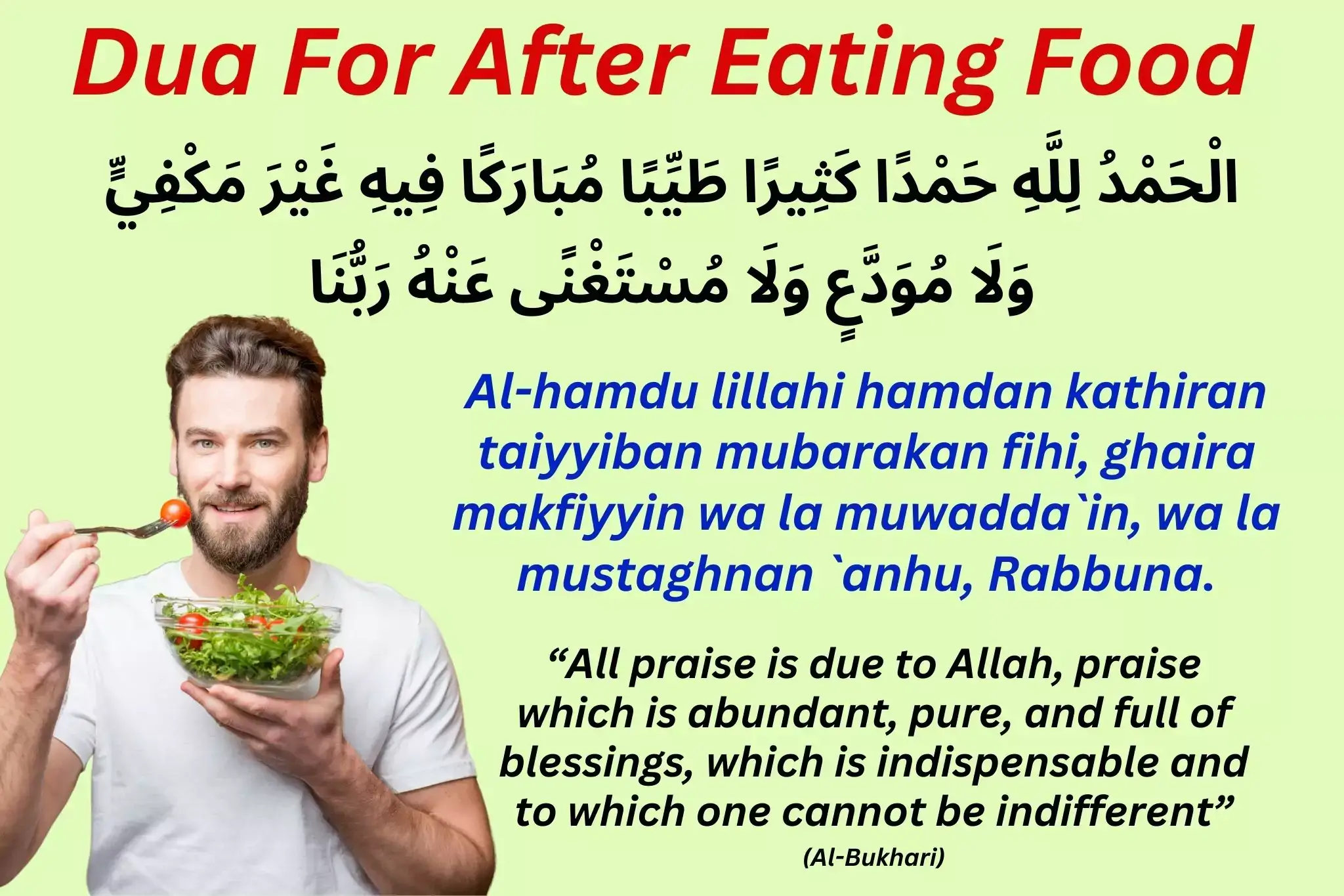 2 beautiful Duas for after eating food in Islam