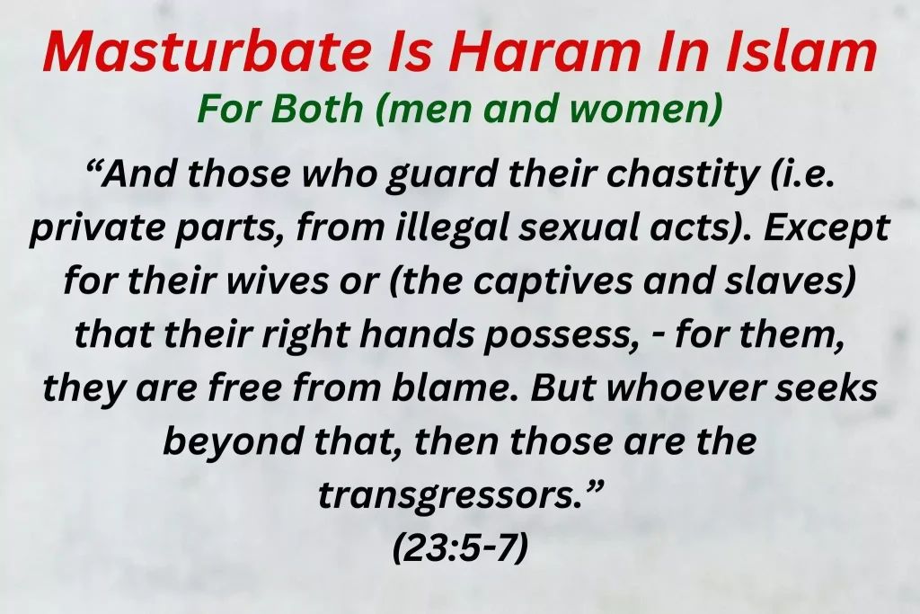 Masturbate is haram in islam