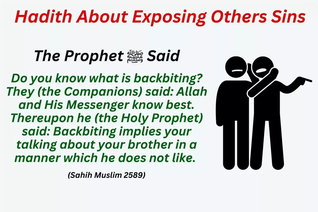 Hadith About Exposing Others Sins
